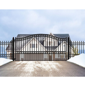 Modern Front Entry Steel <strong>Gate</strong> Flower Design Small <strong>Arched</strong> Wrought Iron <strong>Garden</strong> <strong>Gates</strong> for Home - Product Image 2