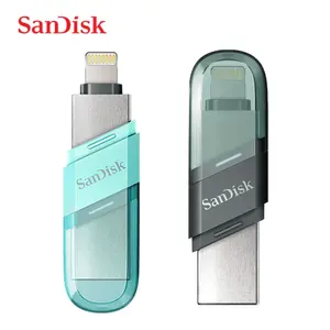 Ban đầu Sandisk USB Flash iXpand ổ đĩa flash lật sdix90n USB 3.1 Stick 256GB 64GB bút ổ đĩa sét USB Flash Drive