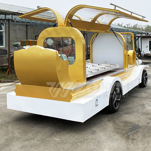 Cercueil électrique de luxe à arche dorée, chariot funéraire à plateforme ouverte pour le transport de cercueils - Product Image 2