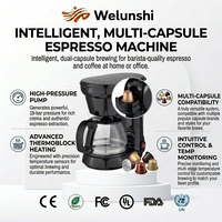 Machine à café filtre compacte WLS-1701 avec carafe en verre et plaque chauffante – Cafetière électrique simple pour un café frais du matin à la maison
