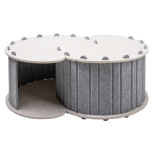 Opvouwbaar Kattentunnelbed Nest 22 Lbs Gesloten Kattenhuis Voor Indoor Krasbestendige Kattengrot - Product Image 1