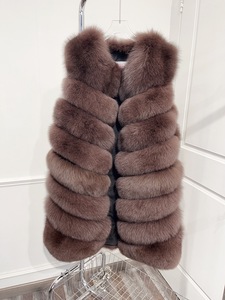 <span class=keywords><strong>Gilet</strong></span> <span class=keywords><strong>long</strong></span> fait à la main en fourrure <span class=keywords><strong>Gilet</strong></span> personnalisé dame décontracté automne femmes en cuir sans manches <span class=keywords><strong>gilet</strong></span> <span class=keywords><strong>avec</strong></span> de la fourrure de renard - Product Image 4