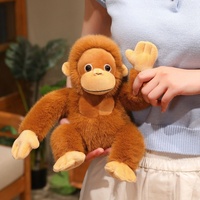 Peluche singe de simulation, adorable poupée gorille à longs bras, doudou réconfortant pour les plus de 14 ans, en polyester et coton PP, thème zoo