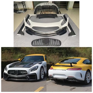 Kit de carrosserie IMP en fibre de carbone pour modification et amélioration de voiture, comprenant pare-chocs avant et arrière, lèvre de pare-chocs, jupes latérales et ailes pour Mercedes-Benz AMG GT 2015-2023 - Product Image 2