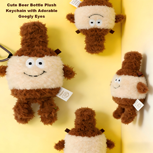 Llavero de Peluche Personalizable con Forma de Botella de Cerveza, Colgante Suave de Bebida, Regalo <span class=keywords><strong>para</strong></span> Adultos, Recuerdos de Fiesta - Product Image 6