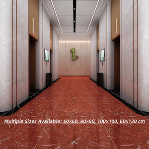 <span class=keywords><strong>Piastrelle</strong></span> in Porcellana Effetto Marmo Rosso Lucido, <span class=keywords><strong>Piastrelle</strong></span> Smaltate Lucidate per Pavimenti di <span class=keywords><strong>Casa</strong></span> - Product Image 2