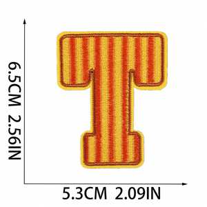 Nuevos parches bordados termoadhesivos de 26 letras inglesas, pegatinas decorativas de tela no tejida para ropa, arte de otoño - Product Image 3