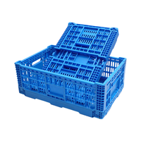 Boîte de panier pliable empilable pour fruits et légumes Panier pliable pour fruits Caisses à légumes Boîte de rangement pliante en maille plastique