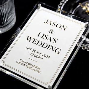 Premium Texture Acrylic Panel with <b>Embossed</b> Printing, Luxury Decorative Panel for Wedding Invitation <b>Card</b> and Elegant Invitation - Product Image 2