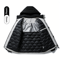 Veste matelassée unisexe grande taille, patchwork, imperméable, à capuche, fermeture éclair, XL, teinte unie, motif personnalisé, voyage, hiver