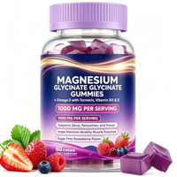 Gummies de glycinate de magnésium à absorption élevée, complément de magnésium pour femmes et hommes, soutien musculaire et relaxation