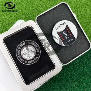Diseño profesional personalizado indicador de nivel de fichas de póquer magnético sombrero Clip marcador de pelota de Golf