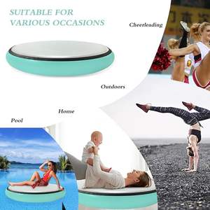 Tapis de gymnastique gonflable portable en PVC imperméable de 8 pouces d'épaisseur pour femmes, enfants, yoga, pistes gonflables - Product Image 2