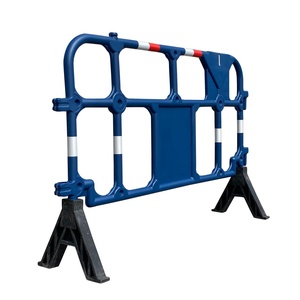 Barrière de sécurité mobile jaune en PEHD pour écoles, non-réfléchissante, protection IP65, rotation à 360 degrés, L1600*H1000mm, pour le trafic - Product Image 2