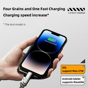 Câble de charge rapide USB <span class=keywords><strong>4</strong></span>-en-1 personnalisé en usine, en nylon tressé et zinc, haute qualité, PD 27W à 65W - Product Image 5