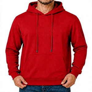 Nuevas Sudaderas con Capucha de Cuello en V para Hombre, Modernas, 100% Algodón, Impermeables, Forro Polar, Color Liso, Casuales de Invierno, con Bolsillos, Corte Regular, Ecológicas, Teñidas - Product Image 1