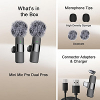 K9 mikrofon kondensor portabel Mini USB nirkabel, mikrofon kondenser penghilang kebisingan untuk Video pendek Konferensi langsung Tipe C XLR