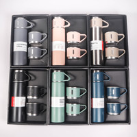 Cadeaux promotionnels d'entreprise personnalisés, emballage, ensemble de thermos en acier inoxydable 304 isolé avec couvercle de tasse