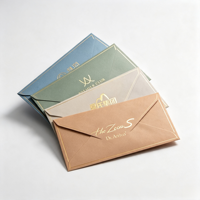 Amplop Kertas Custom Mewah dengan Cetak Foil Emas, Amplop Kertas Seni untuk Undangan Bisnis, Kartu Hadiah, dan Cetak Kustom