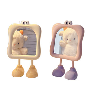 Cute Cartoon <b>Makeup</b> <b>Mirror</b> Desktop <b>Vanity</b> <b>Mirror</b> Plastic Small Table Cosmetic <b>Mirrors</b> for Student Dormitory Bedroom - Product Image 1