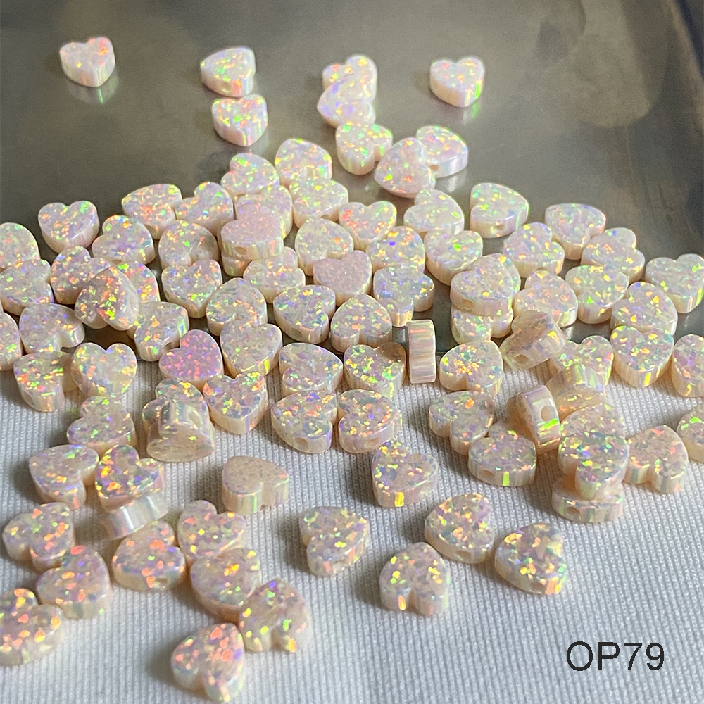 1 Bag Purple Heart Beads for Jewelry Making 6mm--12mm Synthetic Opal Beads Heart Charms for Bracelets