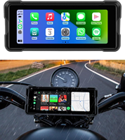 Kamera Dasbor Pintar Motor 6.86" Nirkabel CarPlay Android Auto Dual Bluetooth Tahan Air Layar Sentuh IPS GPS Navigasi