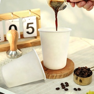 Gobelets en carton ondulé 100 % compostables, à paroi simple, personnalisés et imprimés, 8/22/12/16 oz, gobelets en papier blancs pour boissons chaudes à emporter - Product Image 1