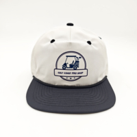 Casquette de baseball non structurée à 5 panneaux avec logo personnalisé, motif sportif en tissu éponge, patchs en tissu Oxford, Dobby, à pois et à motif Argyle, et boucle à simple boutonnière