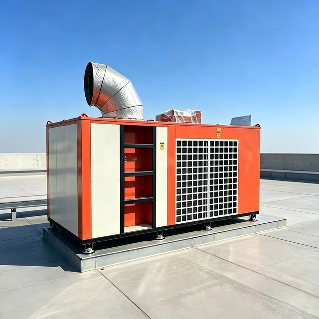 Air Cooled Side Discharge Rooftop Packaged Unit (RTU), High Efficiency DX Commercial & Industrial HVAC System