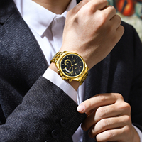 Montre-bracelet pour homme NIBOSI 2522, nouvelle montre sport décontractée chronographe avec bracelet en acier inoxydable, grand cadran, aiguilles lumineuses, mouvement à quartz