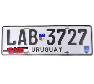 乌拉圭车板铝反光膜牌照厂家定制车牌号