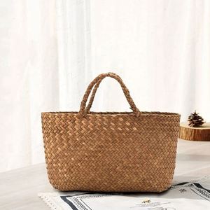 Bolsos de Coco con Asa Larga, Bolsos de Paja Trenzada con Diseño de Chevrons, Bolsos de Mano Tejidos de Plástico Mexicano - Product Image 4