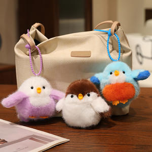 ตุ๊กตานกขนาด 11 ซม. มีเสียง นกหลากสีสัน ของที่ระลึก ตุ๊กตาขนนก ของขวัญ ตุ๊กตานกห้อยกระเป๋า - Product Image 3