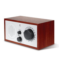 Radio-réveil numérique FM/AM vintage en bois finition analogique pour table de chevet, fournisseurs