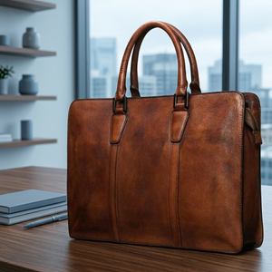 Bolsas de Transporte para Portátil de Cuero Vacuno Coreano Genuino, 100% Impermeables, Resistentes a Impactos, Ligeras, Duraderas y de Gran Capacidad para Viajes - Product Image 1