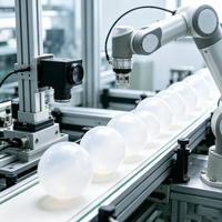 Boule flottante creuse en plastique, boule creuse en plastique pour petit réservoir chimique de laboratoire