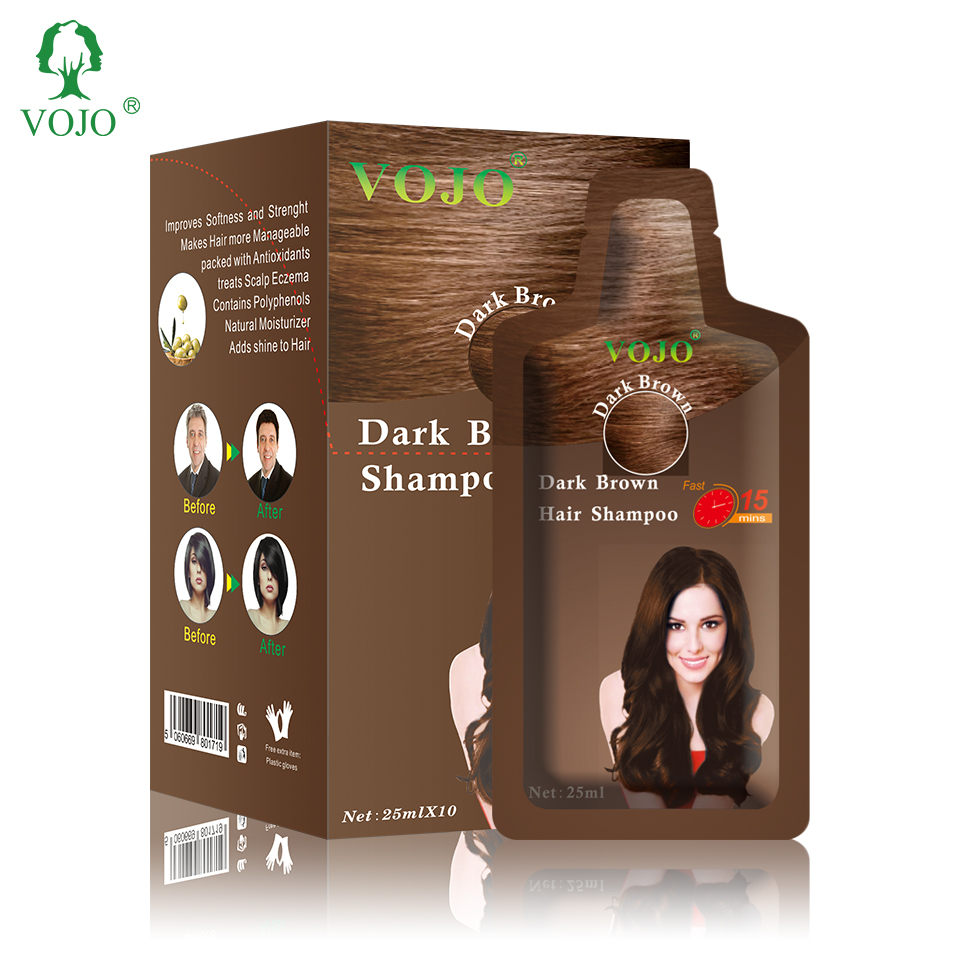 VOJO Guangzhou Semi Permanente Olio di Argan Capelli Castani Colore Dye Shampoo Veloce Bianco Al Nero Crema di Colore Dei Capelli