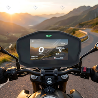 Compteur de vitesse numérique LCD TFT universel de 4,3 pouces pour moto électrique et scooter, avec rétroéclairage et indicateur de vitesse