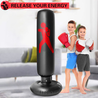 Sac de frappe gonflable autoportant pour enfants, idéal pour l'entraînement au kick-boxing et aux arts martiaux