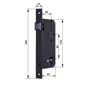 Cerradura de Embutir Wellone 6085, 240*135mm, Aleación de Zinc SN, Placa de Cubierta Universal, Distancia entre Ejes de 60mm, 5 Llaves, Duradera, Antirrobo, ANSI Grado 1 - Product Image 2