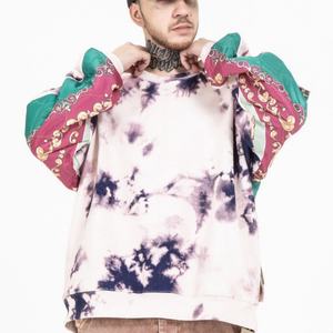 Sweat à capuche 100% coton avec logo de marque personnalisé, dernier modèle tie-dye, Vierge Marie, lourd, brodé, patchwork rétro pour hommes - Product Image 3