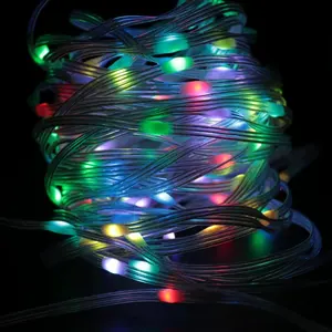 wholesale 10m Christmas Dream Color tree bedroom Decorative USB LED PVC Clear Wire mini RGB String Fairy Strip Light