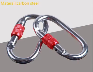 Mosquetón <span class=keywords><strong>de</strong></span> Escalada <span class=keywords><strong>de</strong></span> Alta Resistencia con Bloqueo, 25KN 5620LB, Mosquetón <span class=keywords><strong>Industrial</strong></span> con Cierre Giratorio, Mosquetón <span class=keywords><strong>de</strong></span> <span class=keywords><strong>Seguridad</strong></span> <span class=keywords><strong>de</strong></span> Alta Resistencia para Escalada - Product Image 5