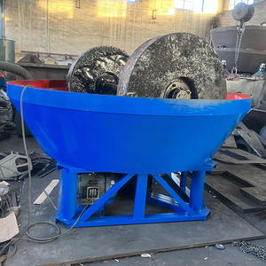 High Quality 1200B Pan Mill 0.8-1TPH Gold Grinding Process Plant Bearing Pump <b>Mine</b> Wet Stone Grinder for Sale - Product Image 6