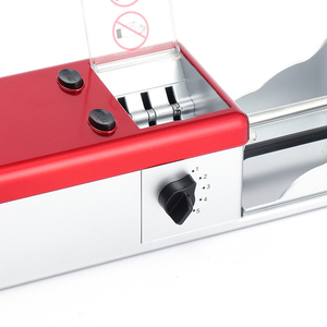 آلة لف سجائر أوتوماتيكية معدنية كهربائية متعددة الاستخدامات، صانع بكرات للسجائر النحيفة، ماكينة لف التبغ باللون الأحمر - Product Image 2