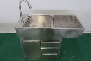 Paslanmaz çelik köpek bakım masası köpek Pet bakım ürünleri veteriner ıslak masa Pet temizlik ve bakım ürünleri - Product Image 2