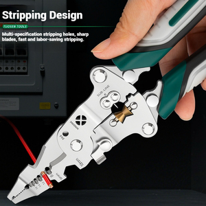 Carbon Steel DIY Multi-Functional Serrated Cutting Cable <b>Long</b> <b>Nose</b> OEM Electrician Folding Wire Stripper Crimping Tools BONA-QZ - Product Image 3