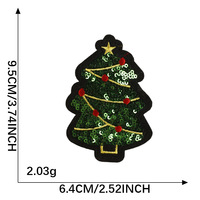 Patch de Noël Adorable en Paillettes Motif Bonhomme de Neige et Pain d'Épices, à Thermocoller, Accessoires Artisanaux pour Chapeaux et Sacs