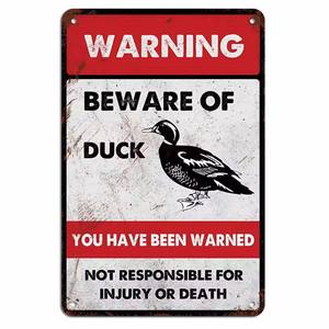 Plaque en métal en forme de canard, décoration vintage personnalisée pour la <span class=keywords><strong>chasse</strong></span>, décoration murale pour la maison, la cuisine, la salle de bain, affiche décorative de canard, 8 x 12 pouces - Product Image 5