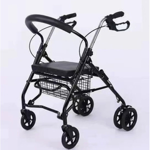 Jiaxin <b>Walker</b> <b>Rollator</b> With Seat And Storage Basket For Elderly Mobility Assistance 4 Wheels Carbon Steel Frame - Product Image 5